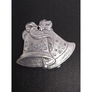 Vintage Christmas Holiday Bells Carson Metal Ornament